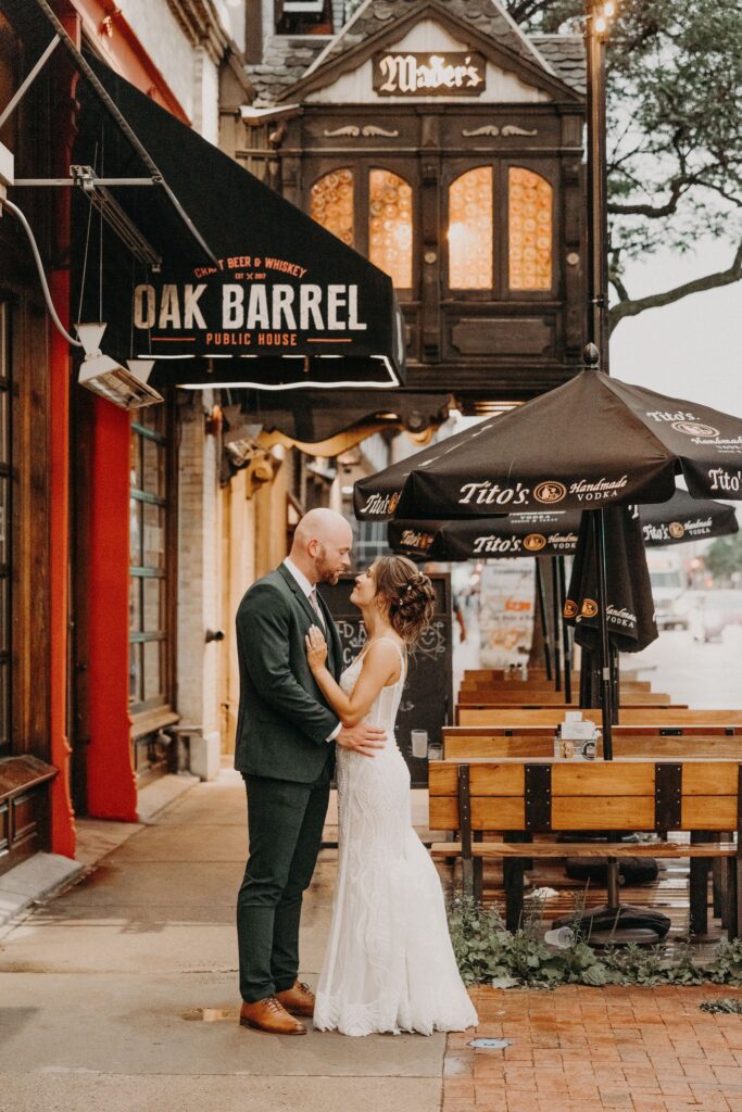couple at one of the best milwaukee wedding venues turner hall ballroom