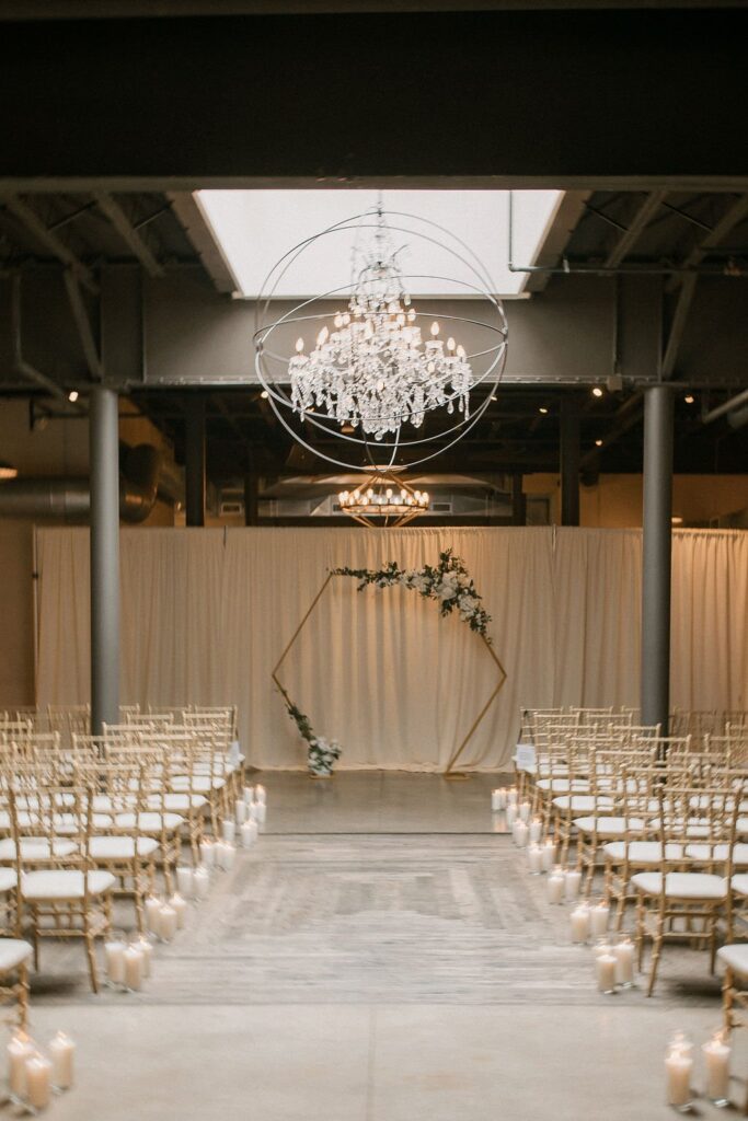 ceremony set up at small wedding venues milwaukee
