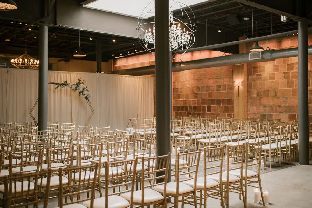 Indoor wedding reception in Milwaukee