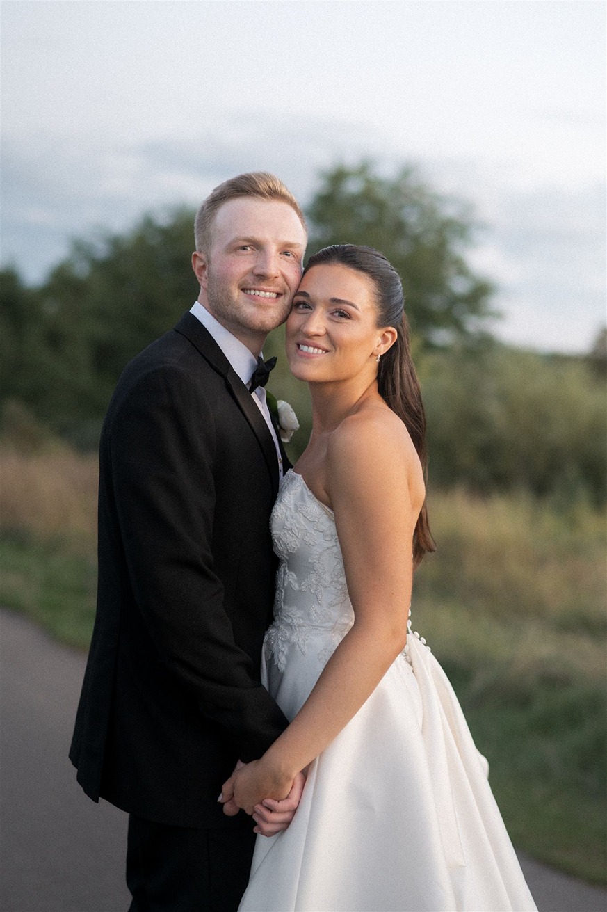 a couple at a wedding venue in lake geneva