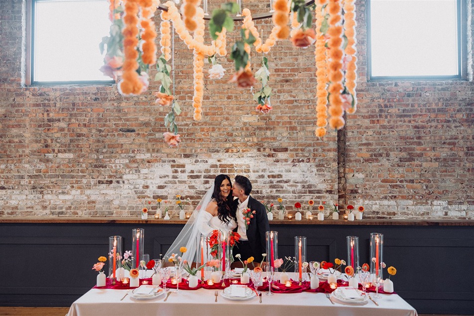 a couple at their lake geneva wedding venue