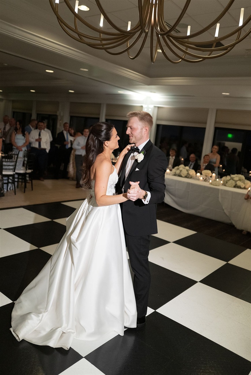 a couple at a wedding venue in lake geneva wisconsin